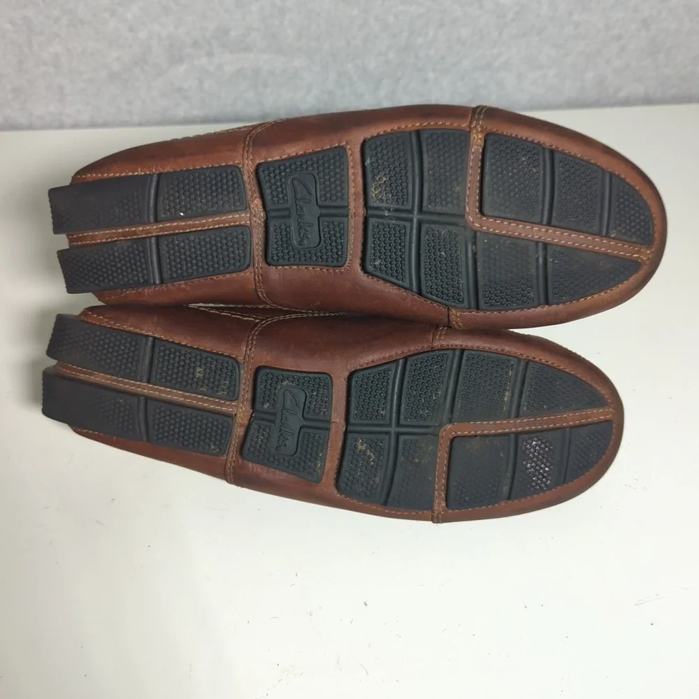 Clarks Collection Men's Wyatt Penny Driver Loafers Moccasin‎ Shoes Brown Sz 10 M